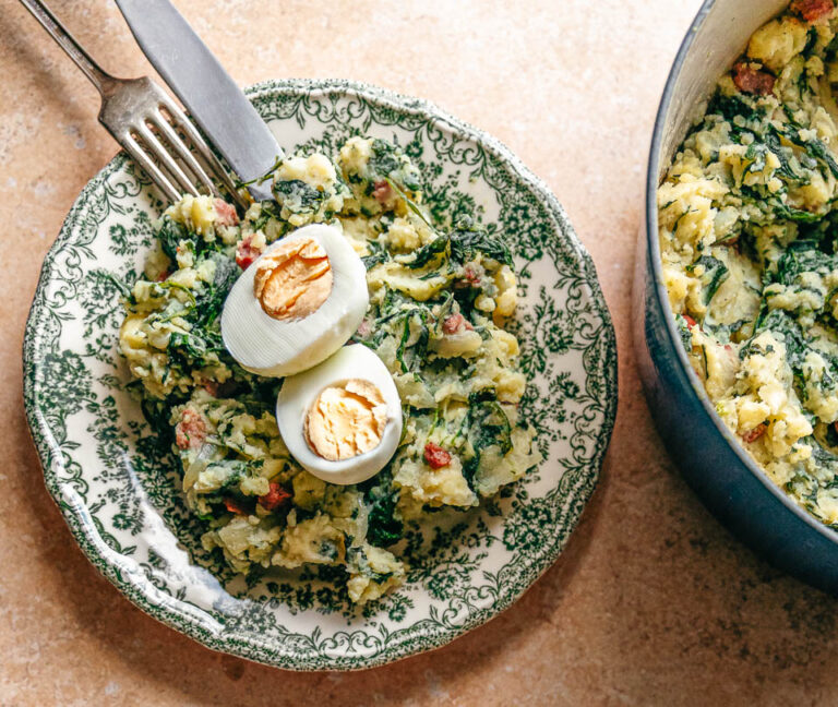 Spinach mashed potatoes 1