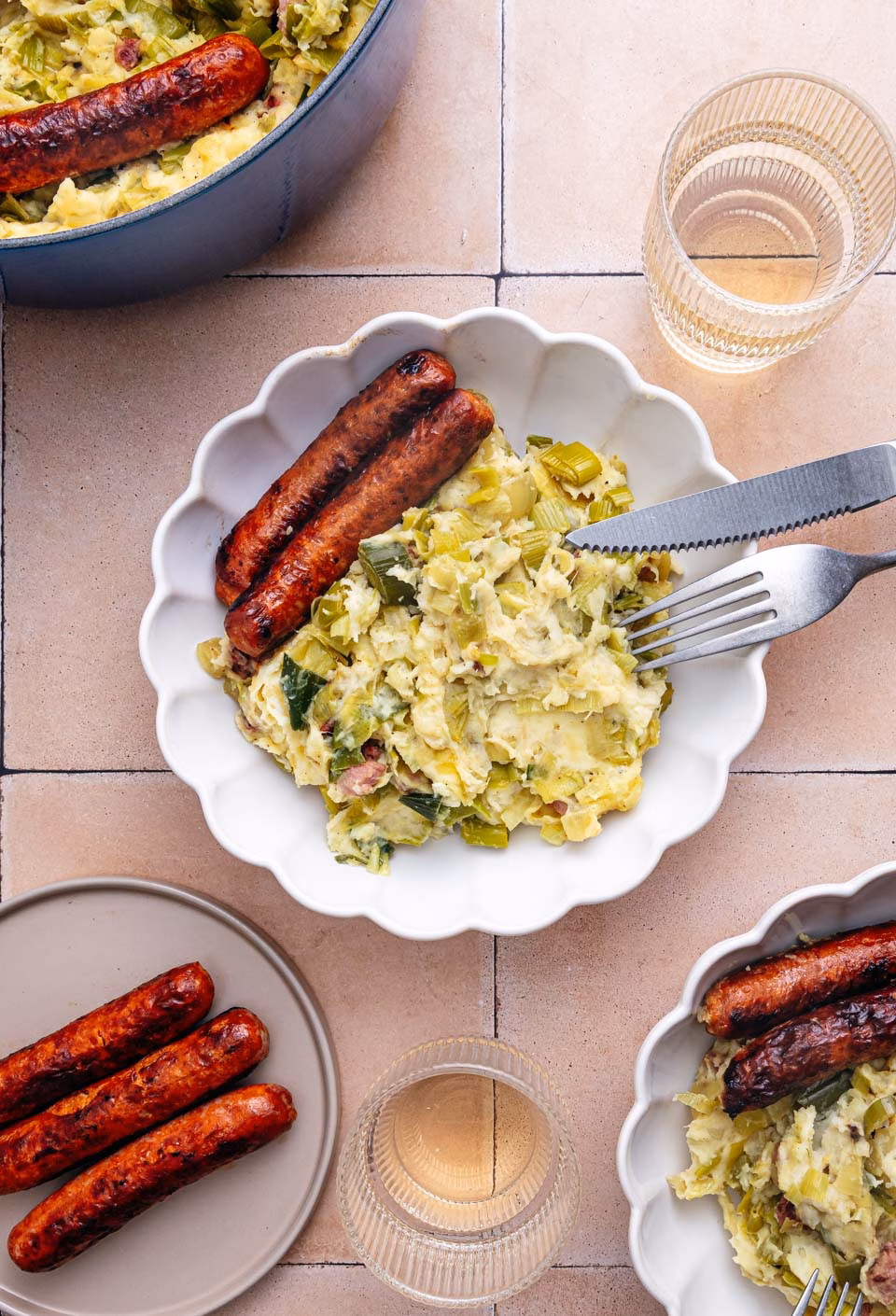 Leek mashed potatoes