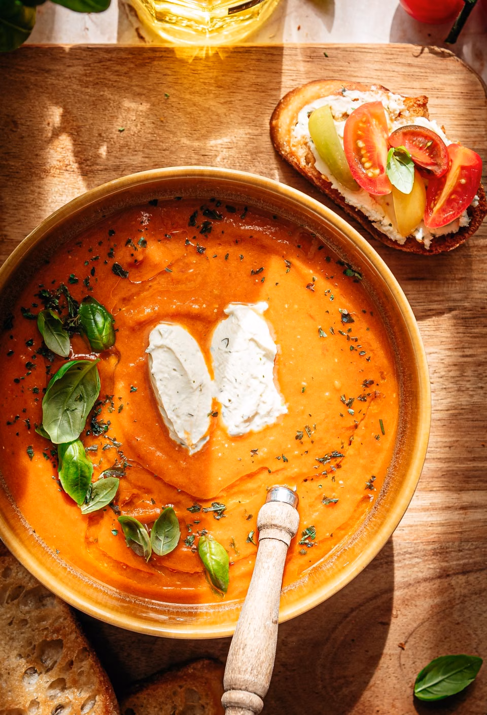 Tomato soup with cream cheese