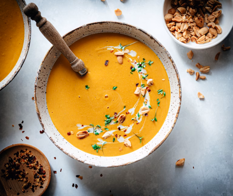 Pumpkin peanut soup