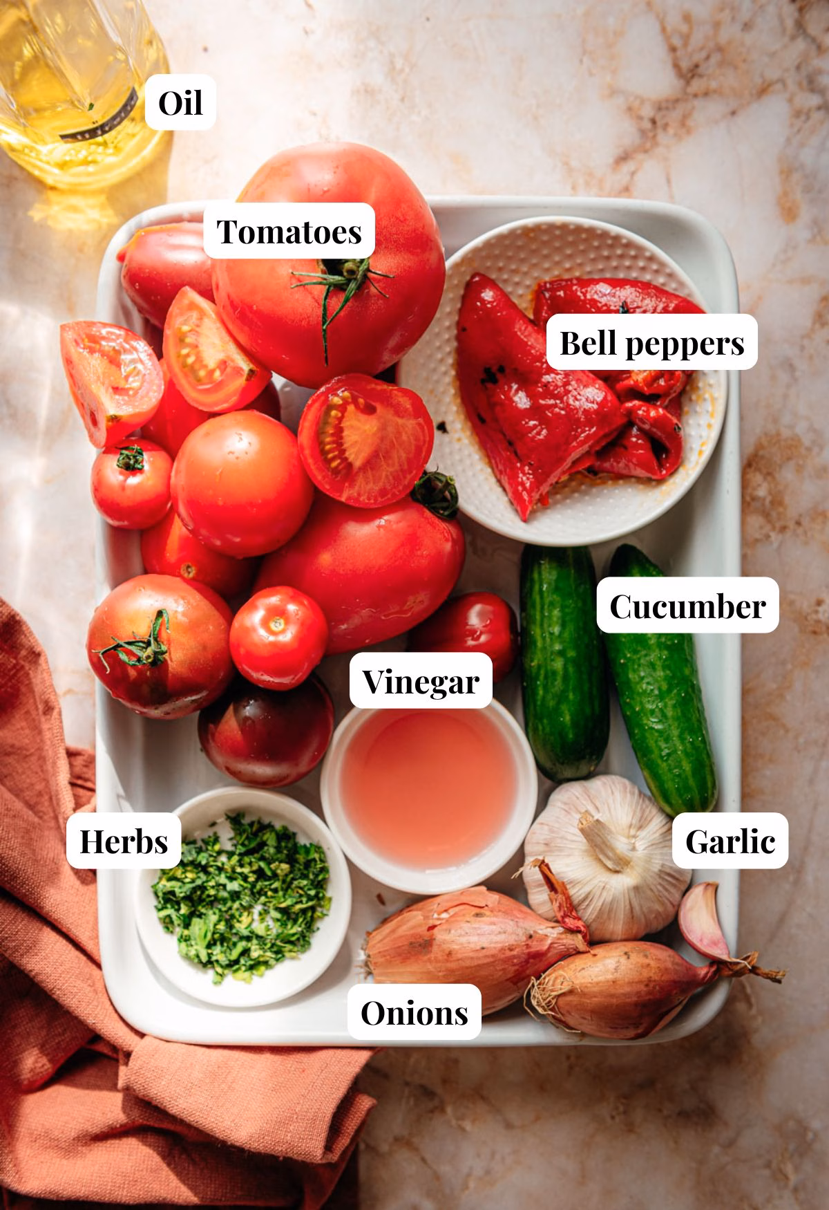 Ingredients gazpacho