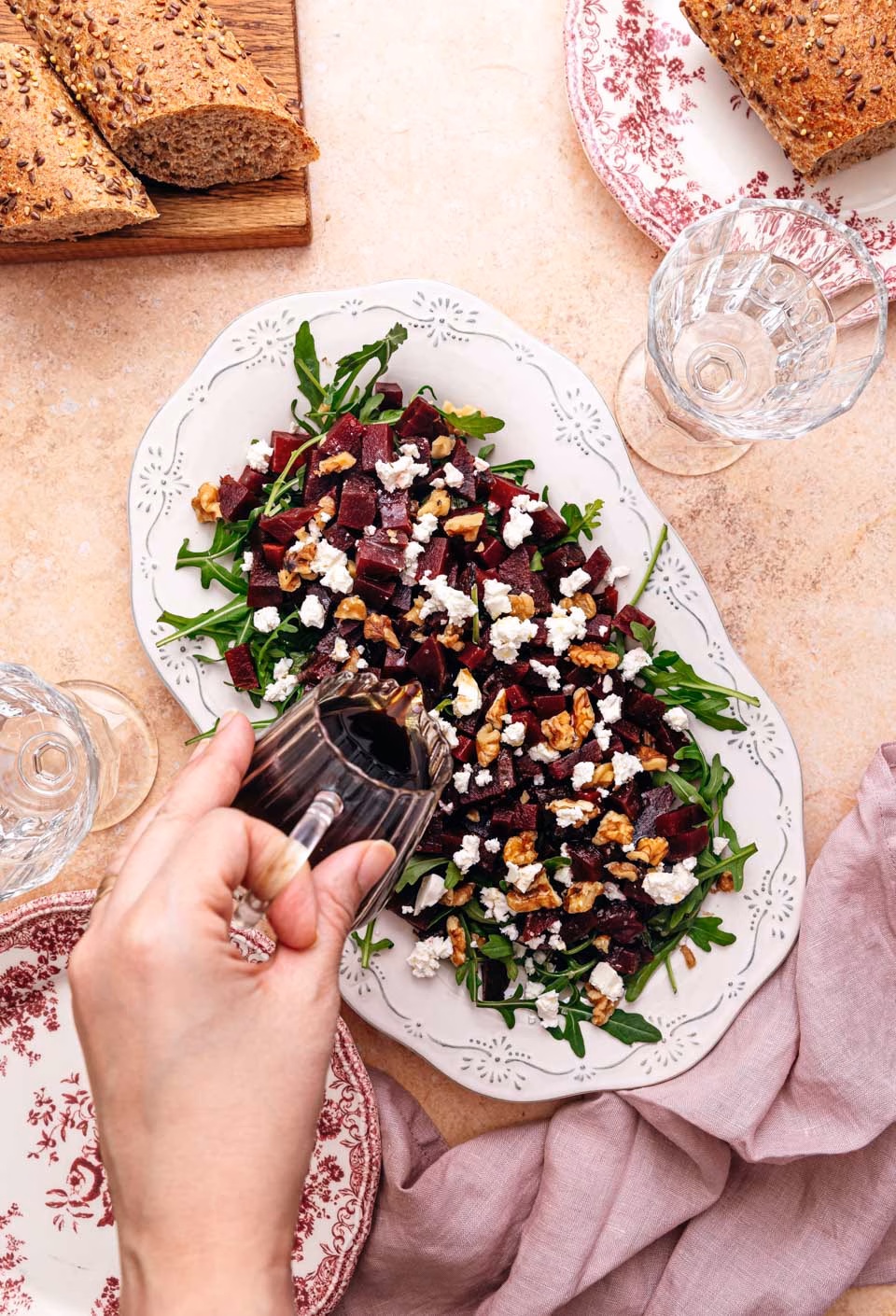 Beetroot salad with feta