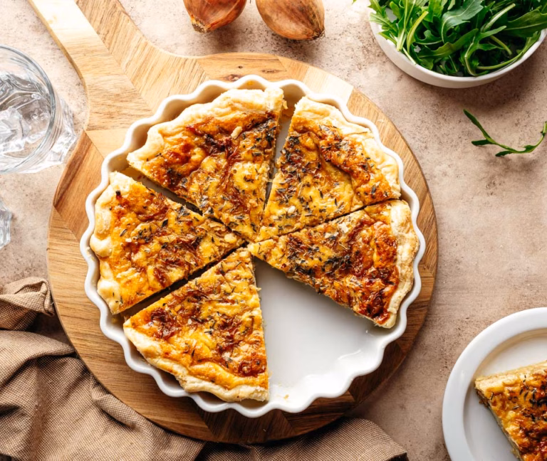 Caramelized onion quiche