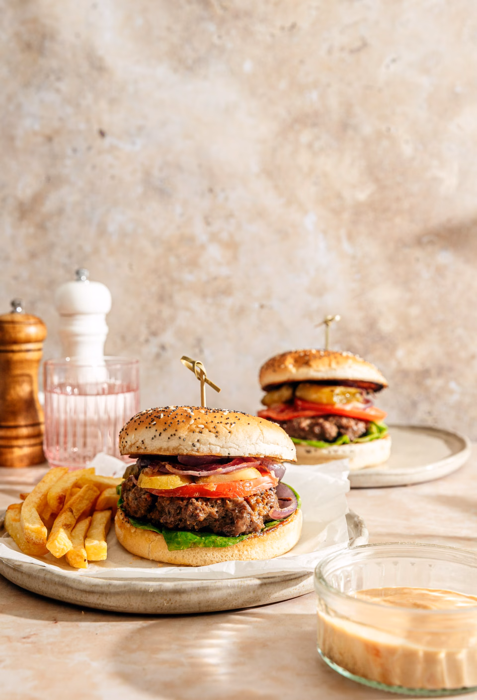 Hamburger on a bun