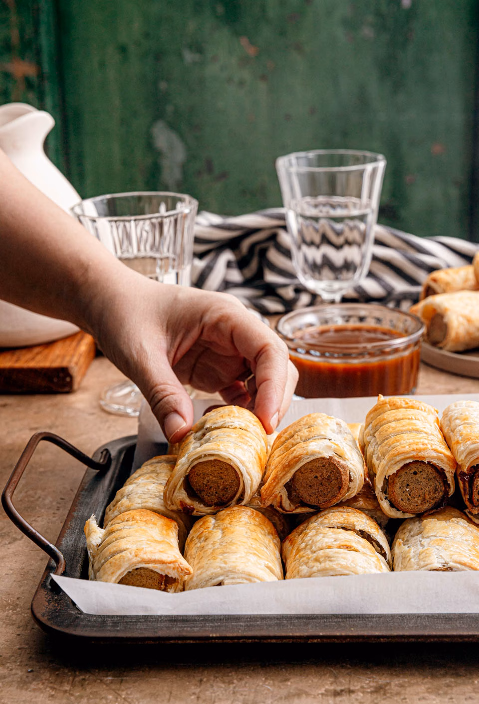 Puff pastry dutch sausage rolls