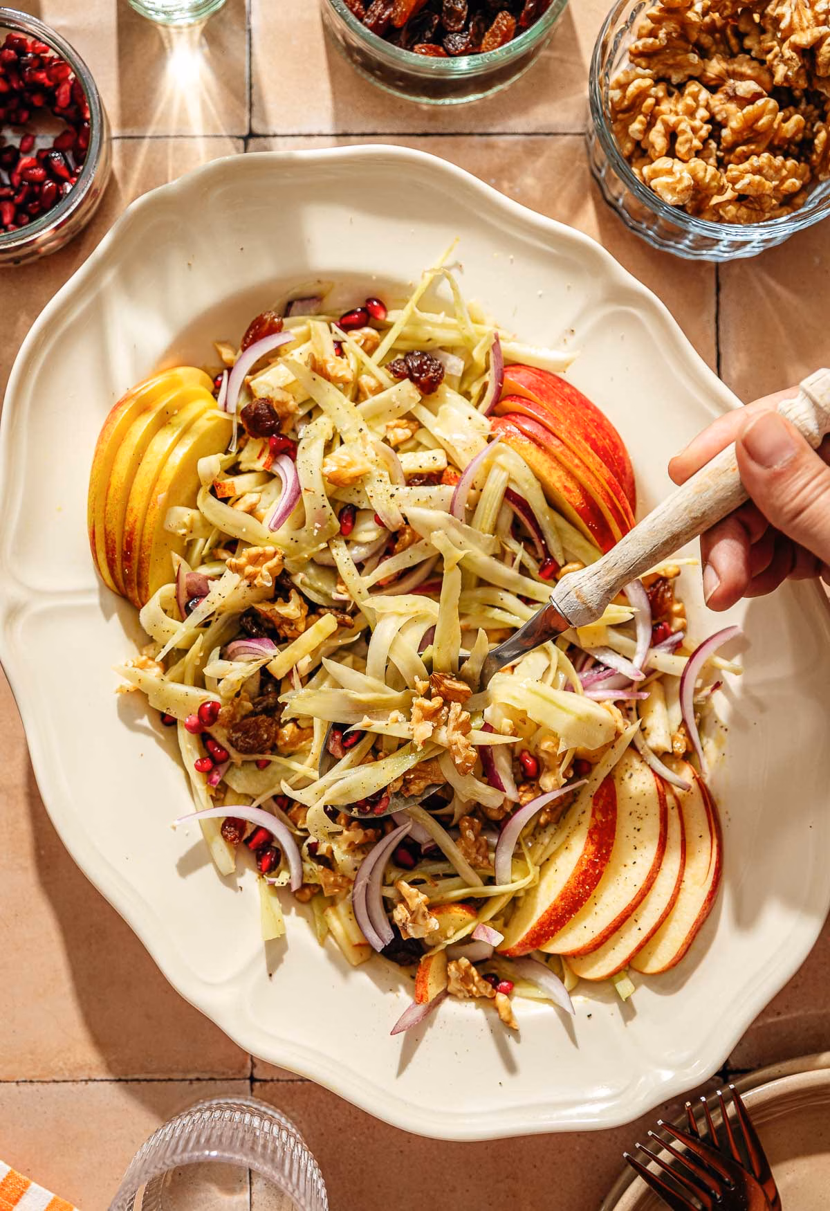 Easy fennel salad with apple