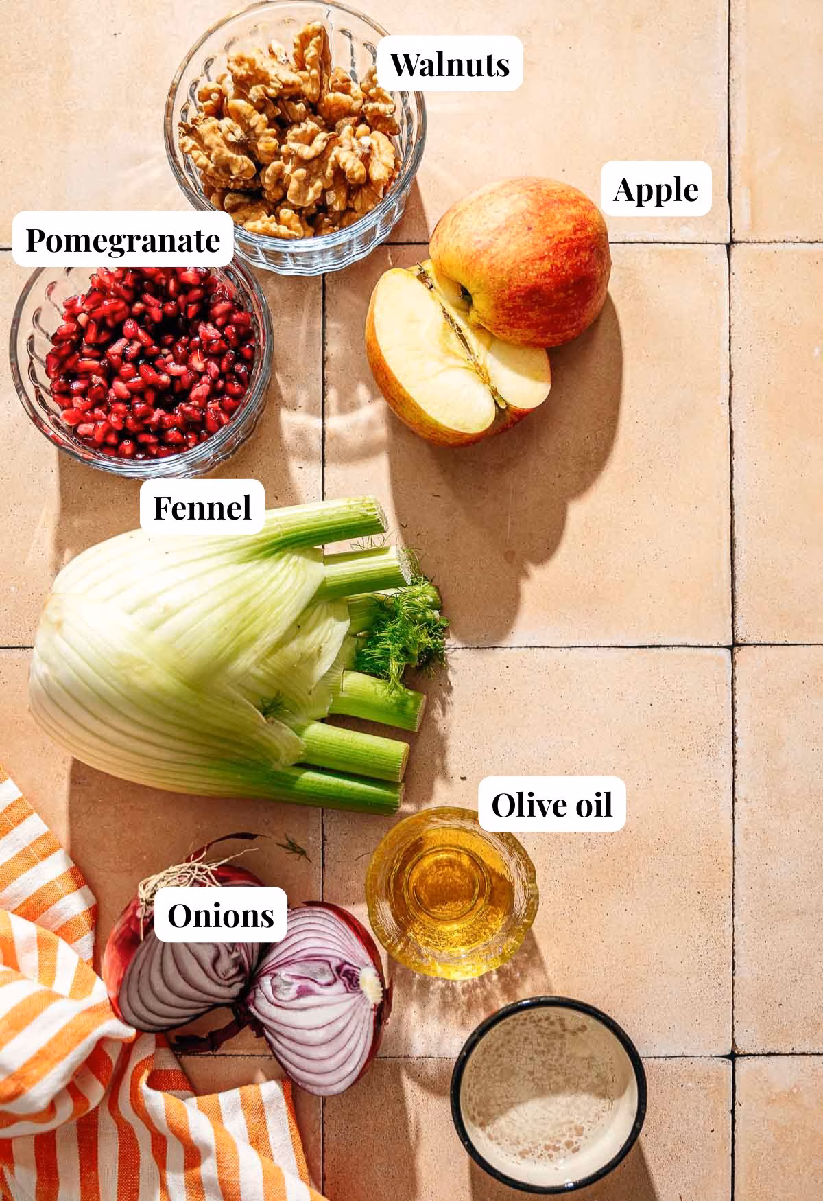 Ingredients fennel salad