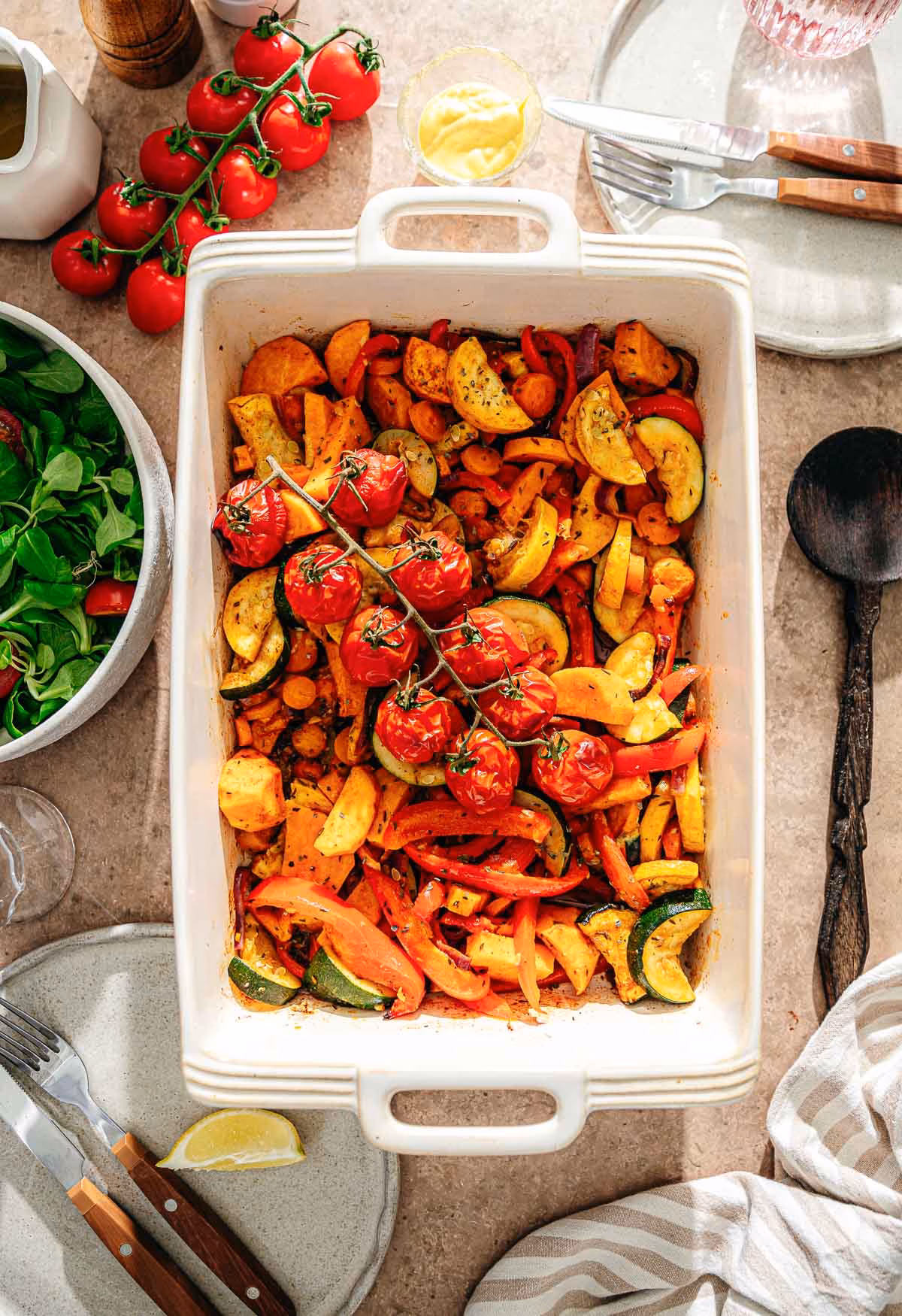 Grilled vegetables from the oven