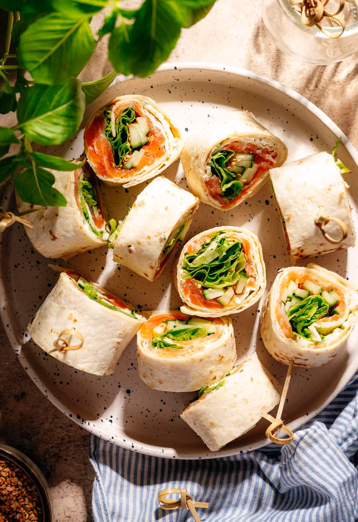Salmon wraps with smoked salmon