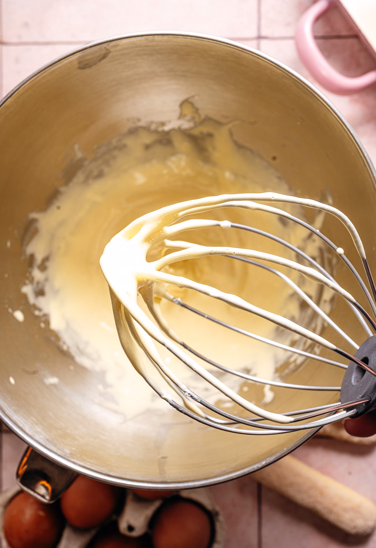 Whipping the egg whites