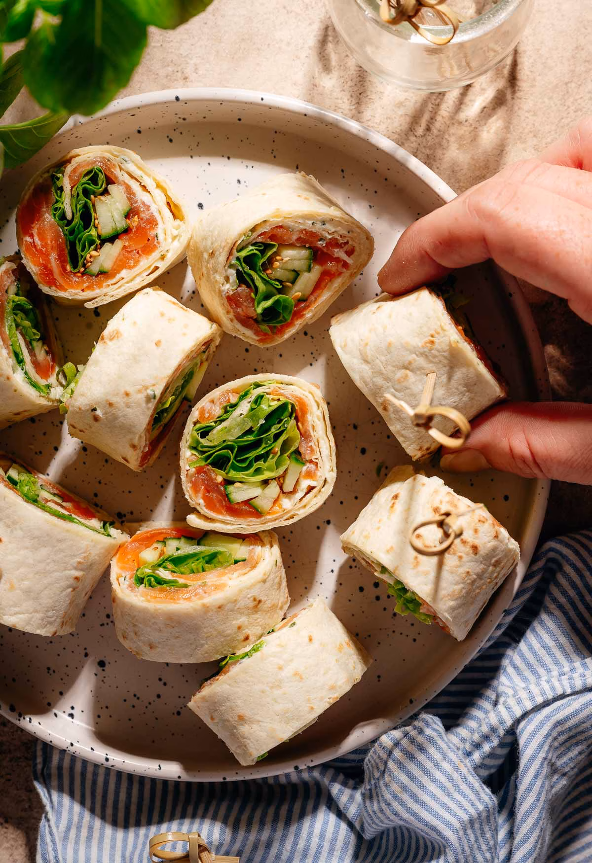 Wraps with smoked salmon