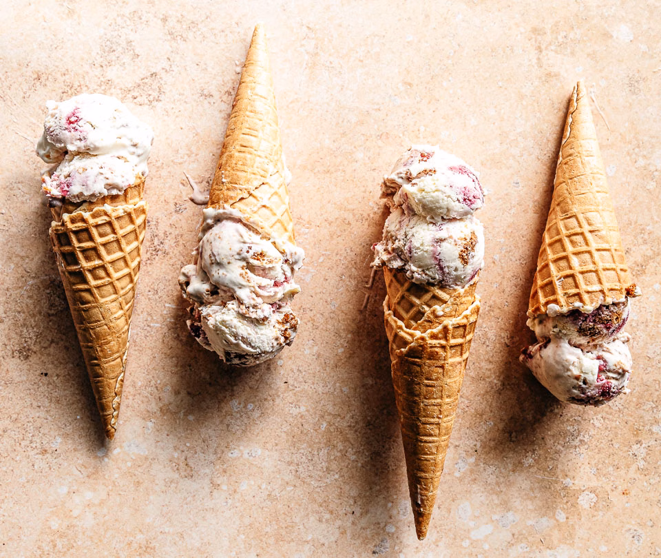 Cherry cheesecake ice cream