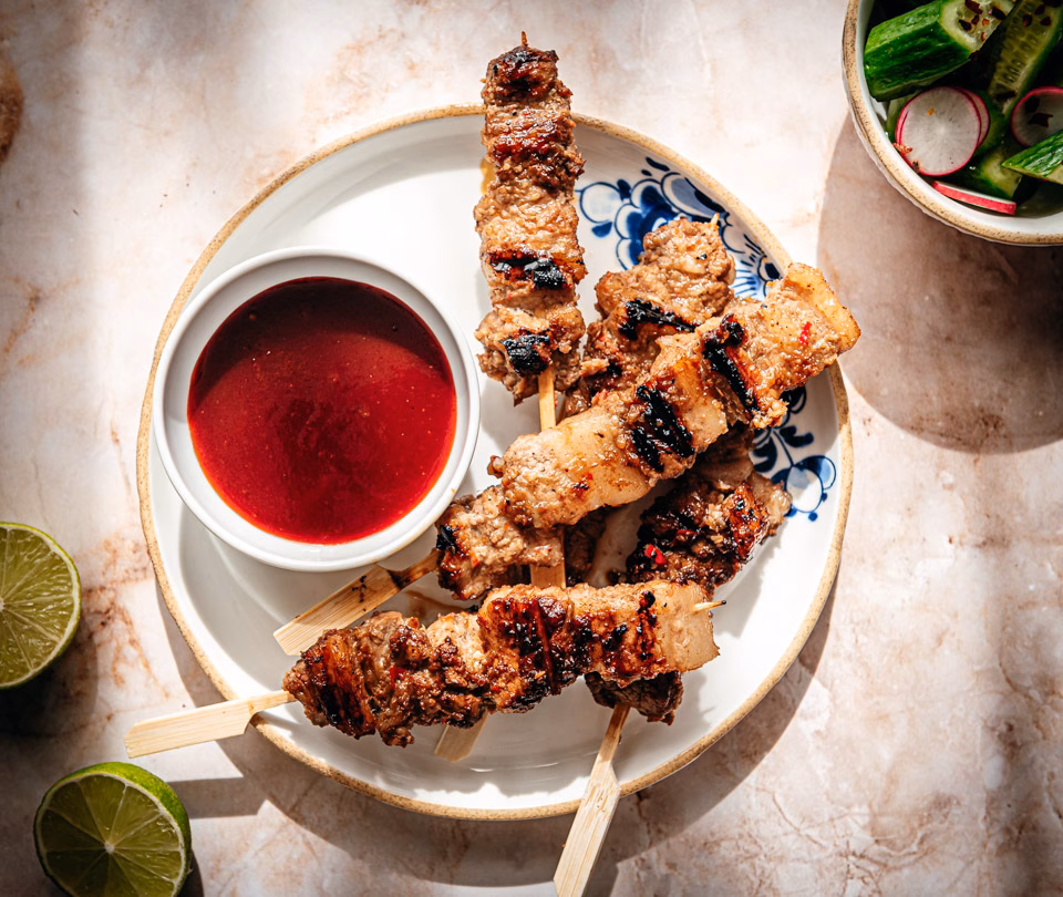 Grilled pork belly