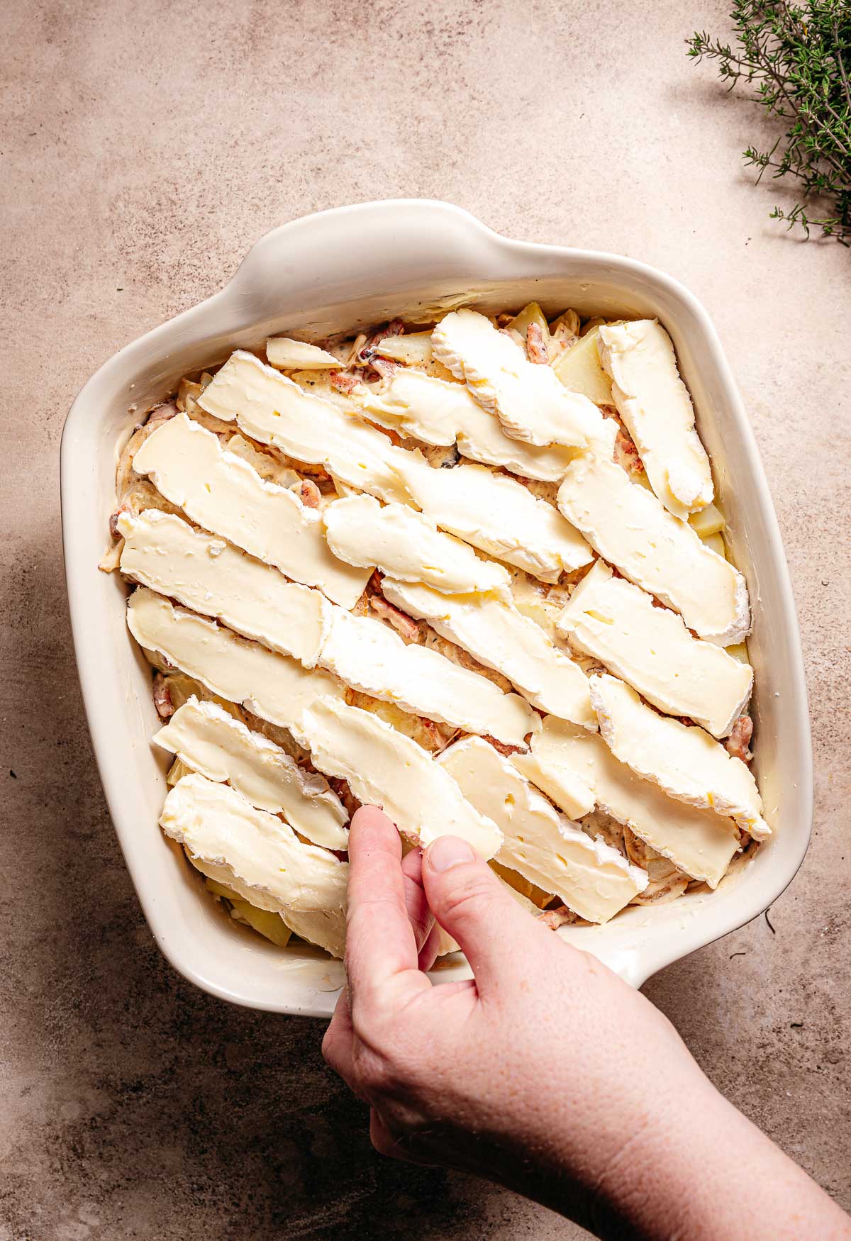 Fill the casserole
