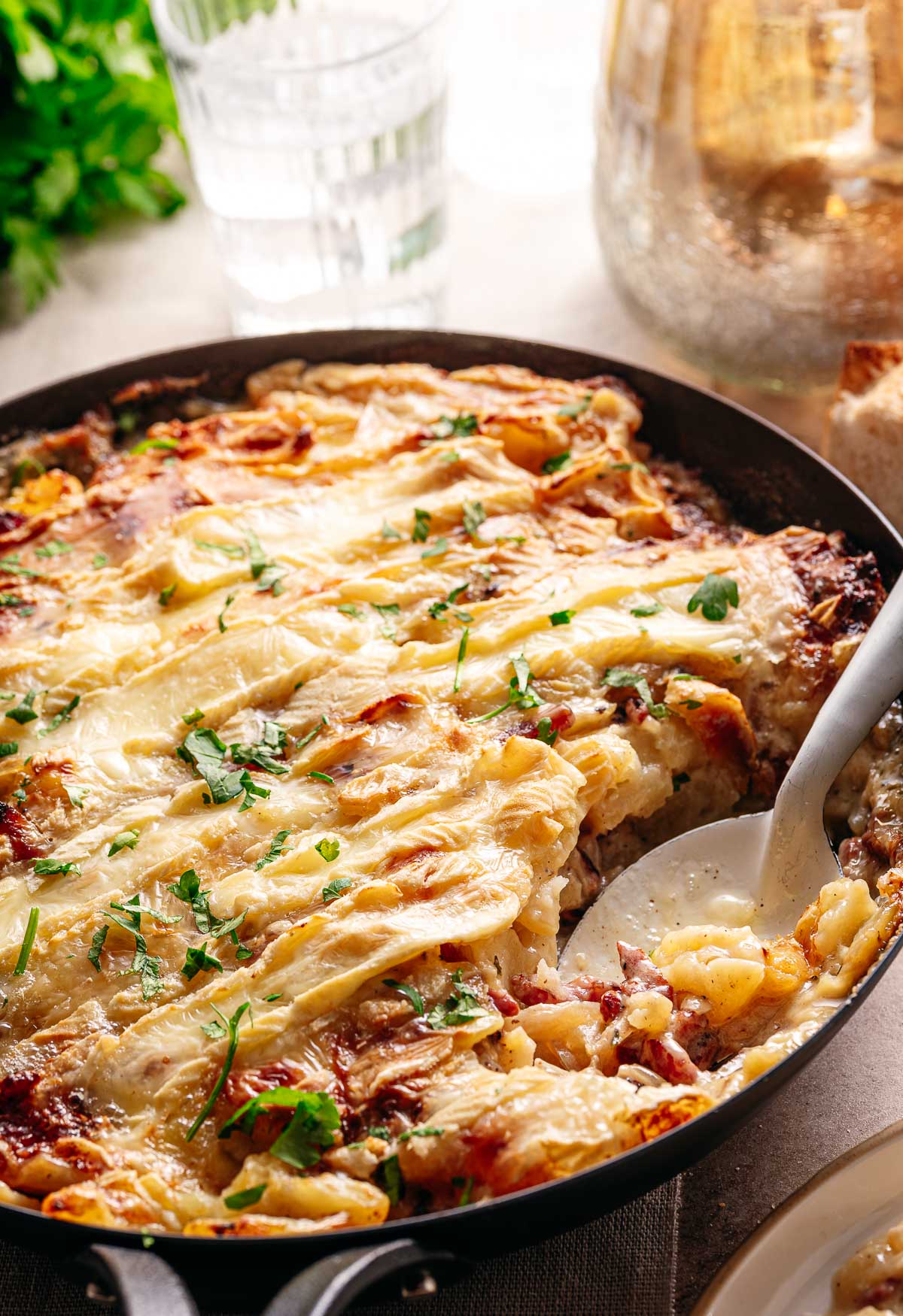 Homemade tartiflette