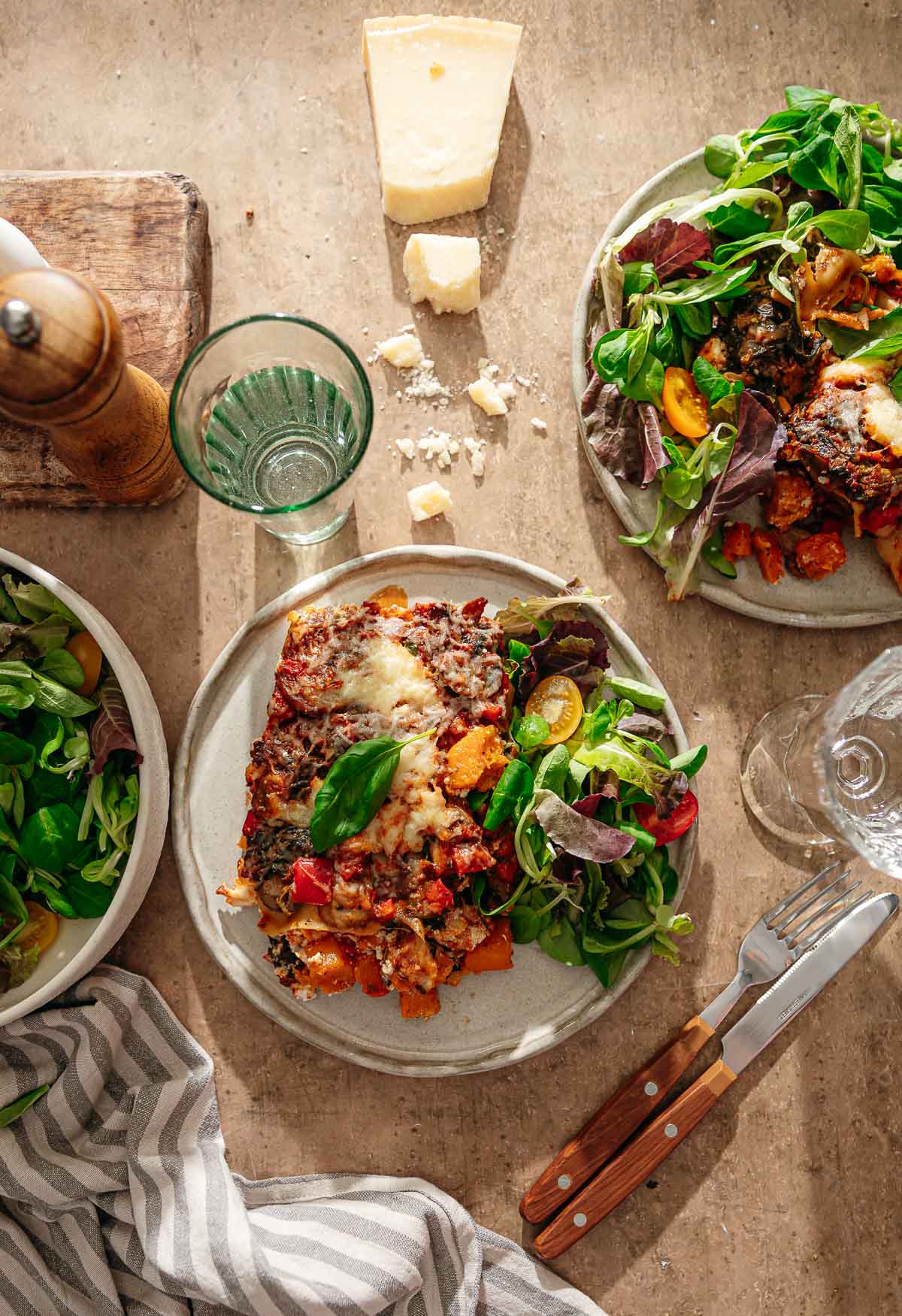 Lasagna with pumpkin