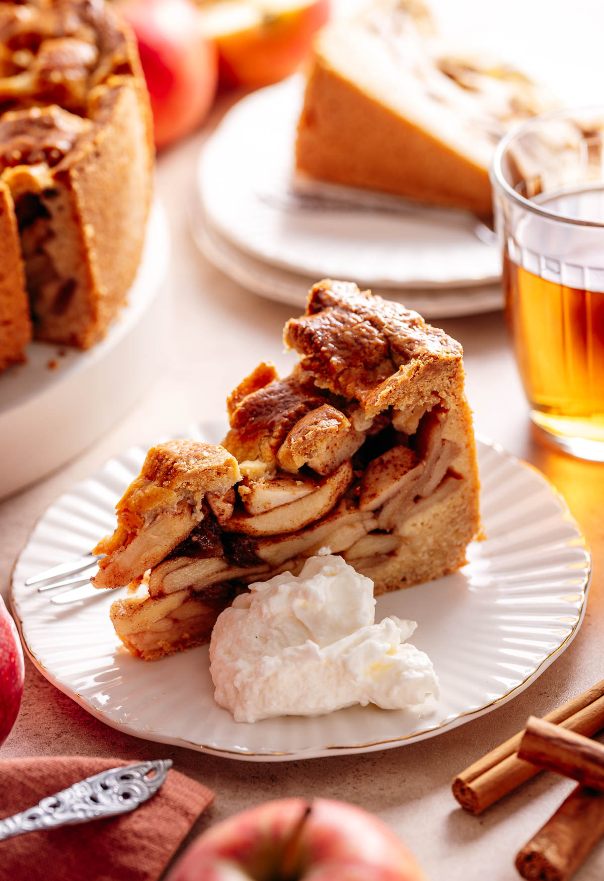 Piece of Dutch apple pie