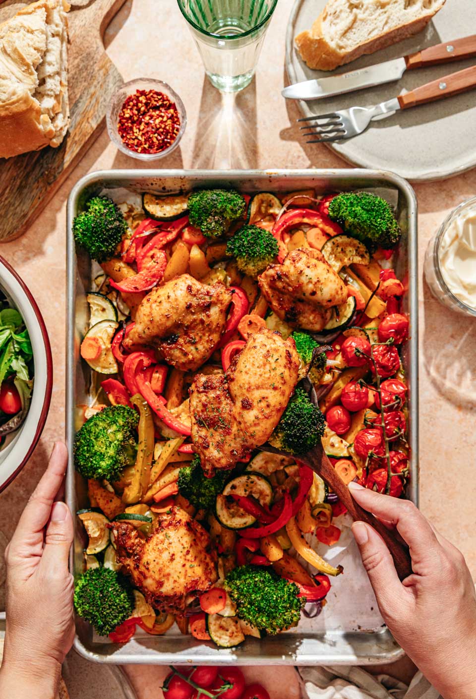 Chicken thighs from the oven
