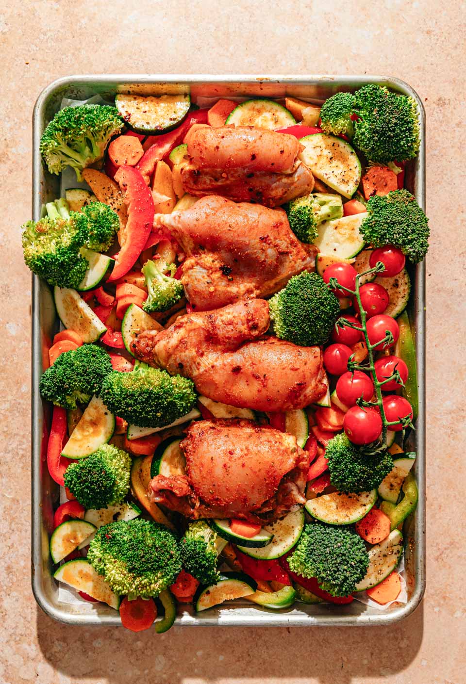Traybake for chicken thighs